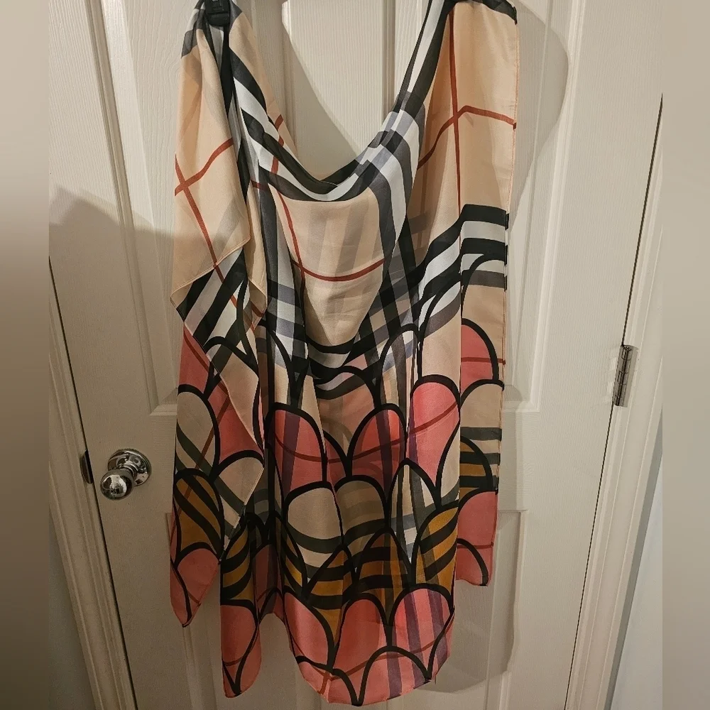 AQEACARMON NWT Luxury Silk Satin Scarf